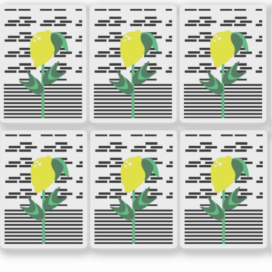 Sticker Ensemble d'autocollants de plante de citron modern (Devant)