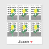 Sticker Ensemble d'autocollants de plante de citron modern (Feuille)