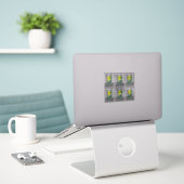 Sticker Ensemble d'autocollants de plante de citron modern (Ordinateur portable sur le bureau)