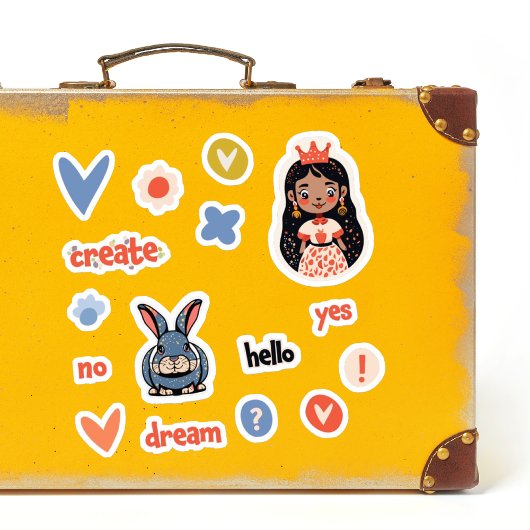 Sticker Ensemble d'autocollants d'illustrations décorative