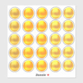 Sticker Ensemble d'autocollants dorés mignons en pointillé (Feuille)