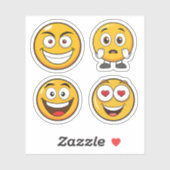 Sticker Ensemble d'autocollants Emoji (Feuille)
