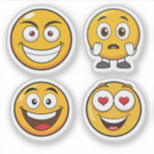 Sticker Ensemble d'autocollants Emoji (Devant)