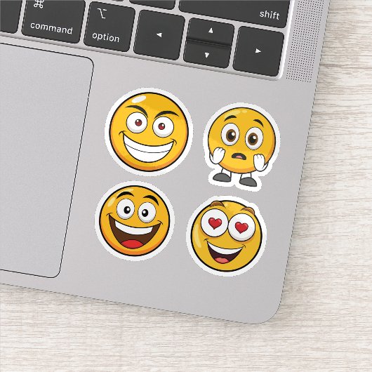 Sticker Ensemble d'autocollants Emoji (Détail)