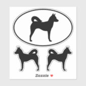 Sticker Ensemble d'autocollants en vinyle pour chien canad (Feuille)