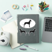Sticker Ensemble d'autocollants en vinyle pour chien Danse (Couverture iPad)