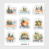 Sticker Ensemble d'autocollants en vinyle sur mesure pour (Feuille)