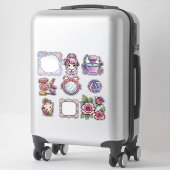 Sticker Ensemble d'autocollants esthétiques Kawaii mignons (Sur valise)