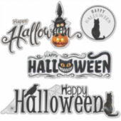 Sticker Ensemble d'autocollants Halloween de minuit mischi (Devant)