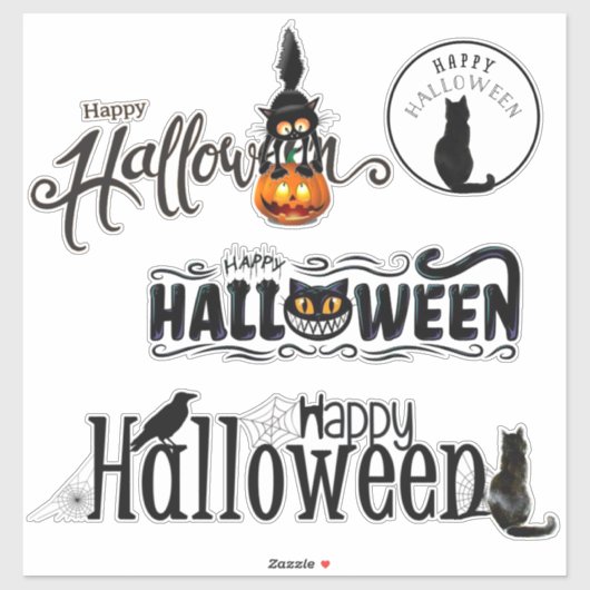 Sticker Ensemble d'autocollants Halloween de minuit mischi (Feuille)