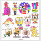Sticker Ensemble d'autocollants Hello Designer 1 (Feuille)