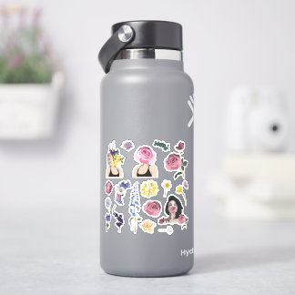 Sticker Ensemble d'autocollants Lovely avec bouquet de fle