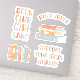 Sticker Ensemble d'autocollants pour amateur de livres
