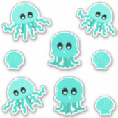 Sticker Ensemble d'autocollants pour animaux mignons Kawai (Devant)