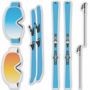 Sticker Ensemble d'autocollants pour équipement de ski