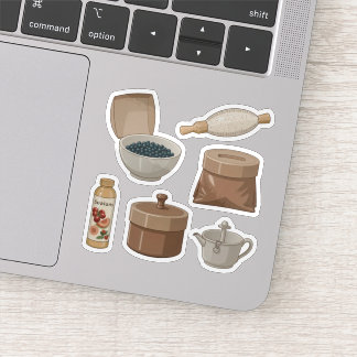 Sticker Ensemble d'autocollants pour la cuisine rustique