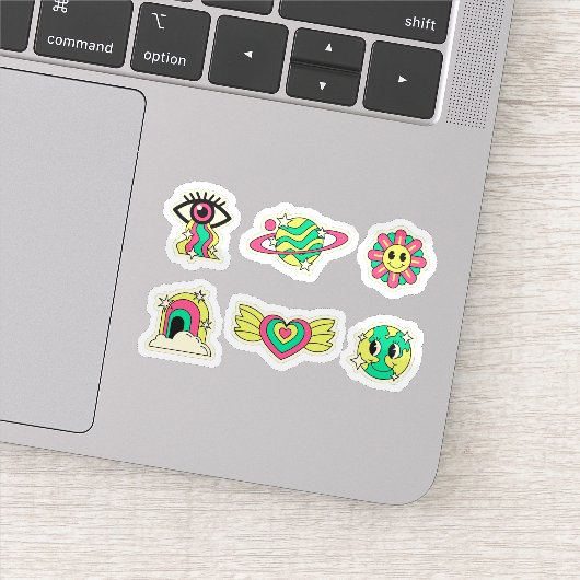 Sticker Ensemble d'autocollants pour soirée Rave (Détail)