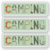Sticker Ensemble d'autocollants Word Camping (Devant)