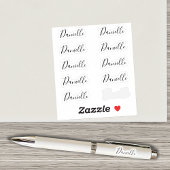 Sticker Ensemble de 10 - Élégante signature nom Danielle