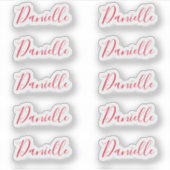 Sticker Ensemble de 10 - Élégante signature script nom Dan (Devant)