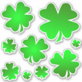 Sticker Ensemble de 4 feuilles de trèfle, Shamrock irlanda (Devant)