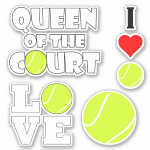 Sticker Ensemble de 4 joueurs de tennis Sports Amateurs Co