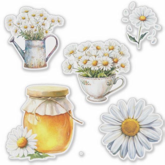 Sticker Ensemble de 5 Blancs (Devant)