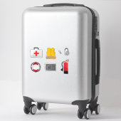 Sticker Ensemble de 7 articles de sécurité (Sur valise)