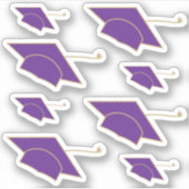Sticker Ensemble de 8 majuscules de graduation violette Co (Devant)