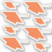 Sticker Ensemble de 8 majuscules Orange sur mesure (Devant)
