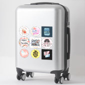 Sticker Ensemble de 9 vinyle auto-amoureux (Sur valise)