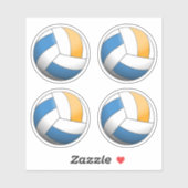 Sticker Ensemble de balle de volley-ball 4 (Feuille)