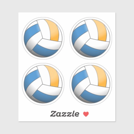 Sticker Ensemble de balle de volley-ball 4 (Feuille)