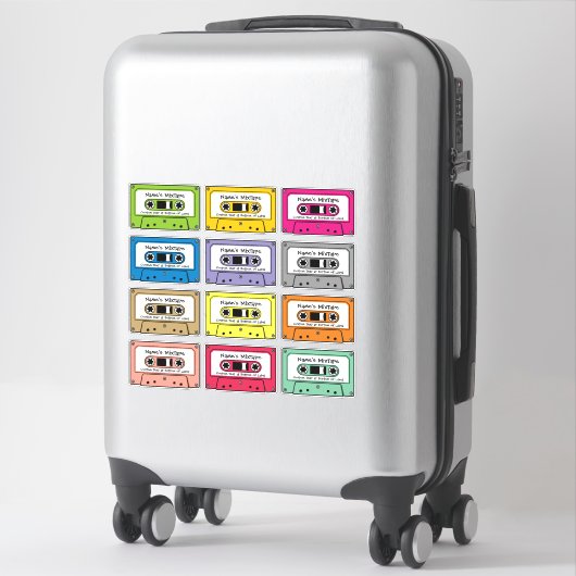 Sticker Ensemble de bandes audio Cassette (Sur valise)