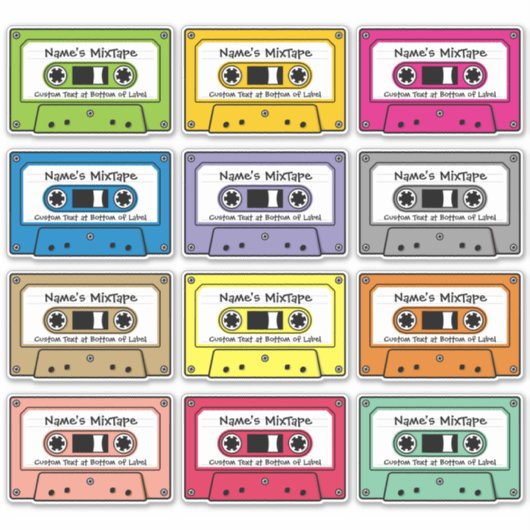 Sticker Ensemble de bandes audio Cassette (Devant)