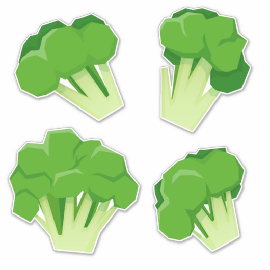 Sticker Ensemble de brocoli vert (Devant)