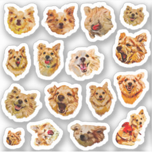 Sticker Ensemble de chevalets de chien