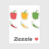 Sticker Ensemble de chevalets pour poivrons et clochettes  (Feuille)