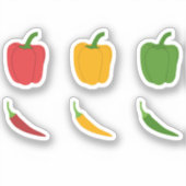 Sticker Ensemble de chevalets pour poivrons et clochettes  (Recto)