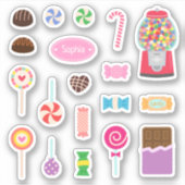 Sticker Ensemble de chocolats et de friandises sucrés (Devant)