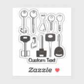 Sticker Ensemble de clés (Feuille)