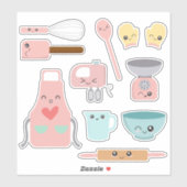 Sticker Ensemble de cuisson pour enfants (Feuille)