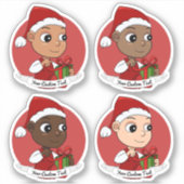 Sticker Ensemble de dessins animés pour bébé de Noël - v2 (Devant)