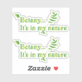 Sticker Ensemble de deux botanistes drôles de la nature (Feuille)