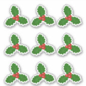 Sticker Ensemble de feuilles de houx (Devant)