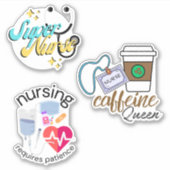 Sticker Ensemble de héros de soins infirmiers étanche (Devant)