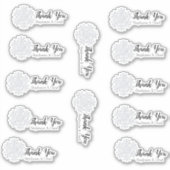 Sticker Ensemble de Mercis de mariage hivernal Snowflake (Devant)