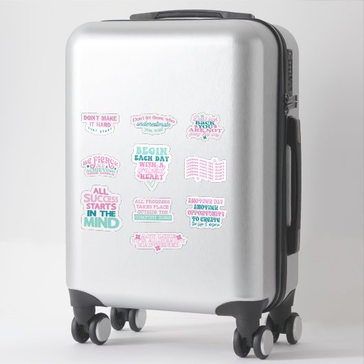 Sticker ensemble de miroirs d'affirmation positive (Sur valise)