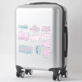 Sticker ensemble de miroirs d'affirmation positive (Sur valise)