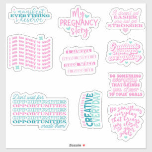 Sticker ensemble de miroirs d'affirmation positive